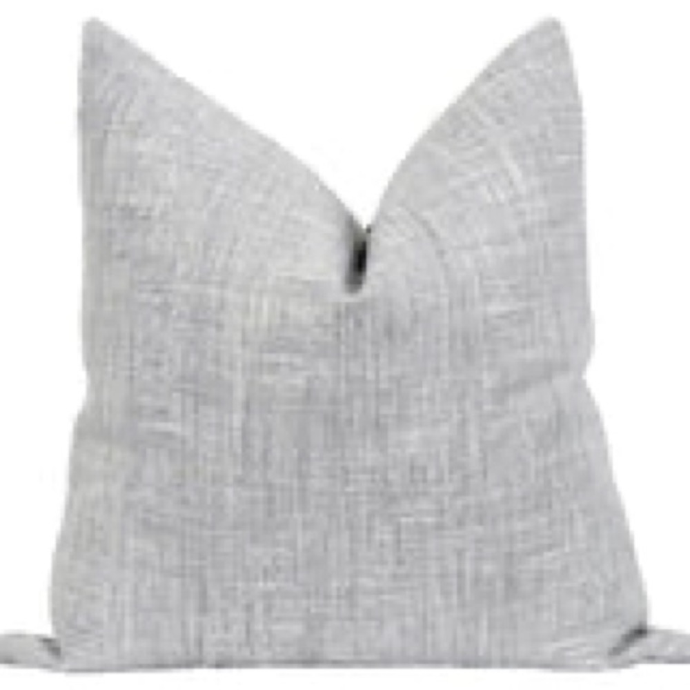 Land of Pillows | Durham Woven Solid Storm Grey Pillow, Cover Only (20x20)
